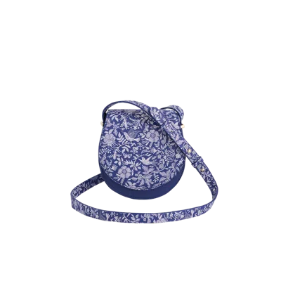 Fable England Floral Blue Saddle Bag