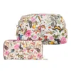 Fable England Floral Engravings Cosmetics Pouch & Large Zip Purse Set