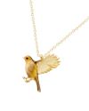 Fable England Flying Robin Enamel  Necklace In Gold