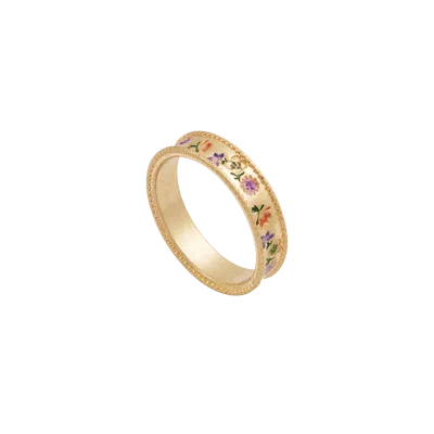 Fable England Folksy Floral Ring In Gold