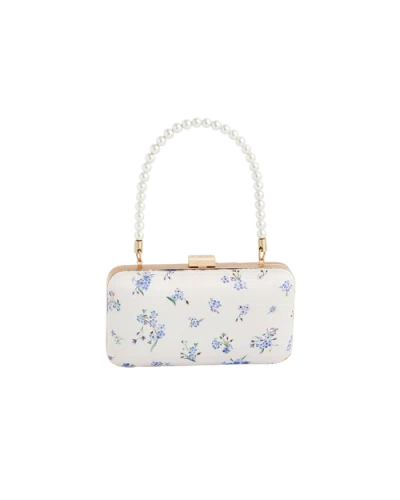 Fable England Forget Me Not Pearl Handle Clutch In Neutral