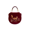 Fable England Fox & Mushroom Embroidered Saddle Bag In Red
