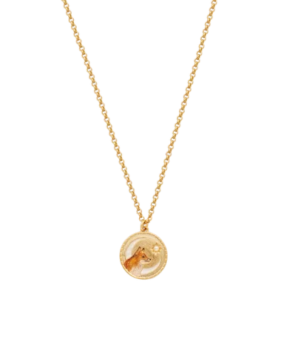 Fable England Fox Spirit Guide Necklace In Gold
