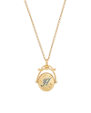 Fable England H Initial Hydrangea Gold Spinner Chain Necklace In Gold
