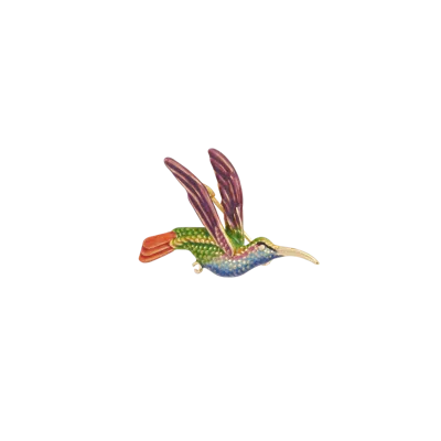 Fable England Hummingbird Brooch