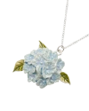 Fable England Hydrangea Necklace Silver In Blue