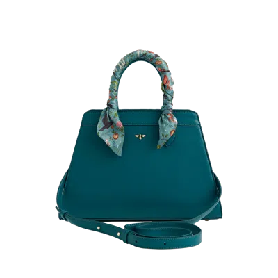 Fable England Into The Woods Teal Tote In Blue