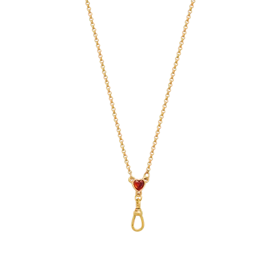 Fable England Love Heart Clasp Chain Necklace In Gold
