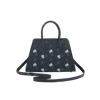 Fable England Navy Disty Medium Structured Tote In Blue