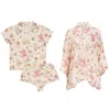 Fable England Neutrals  Whispering Sands Pyjamas & Kimono In Pink