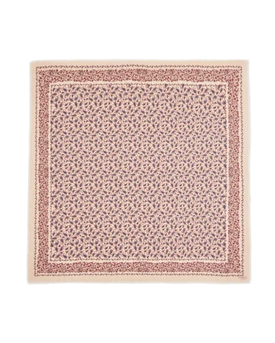 Fable England Paisley Folk Caramel Square Scarf In Brown