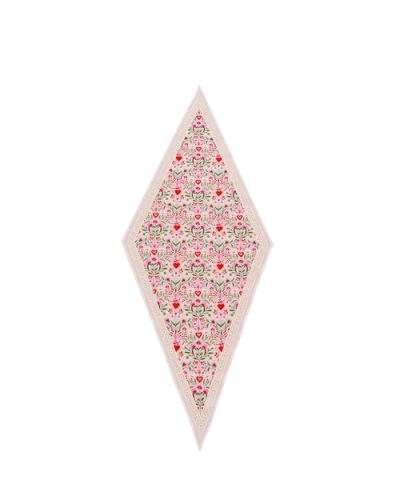 Fable England Penelope Heart Triangle Scarf In Pink