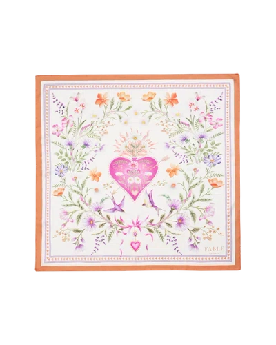 Fable England Penelope Medium Square Scarf In Multi