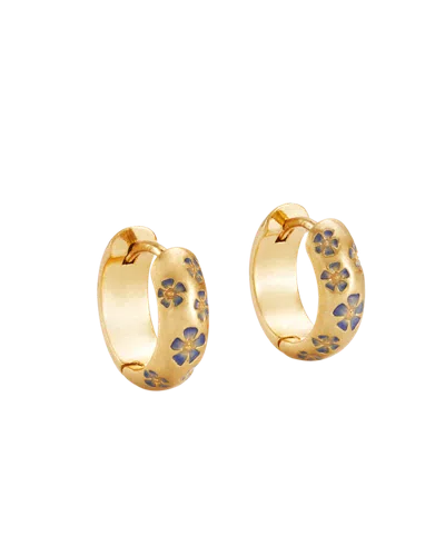 Fable England Periwinkle Huggie Earrings In Gold