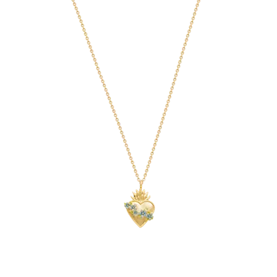 Fable England Sacred Heart Necklace In Gold