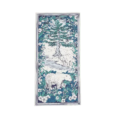 Fable England Solara Tales Teal Scarf In Blue