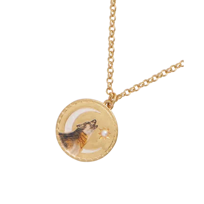 Fable England Wolf Spirit Guide Pendant Necklace