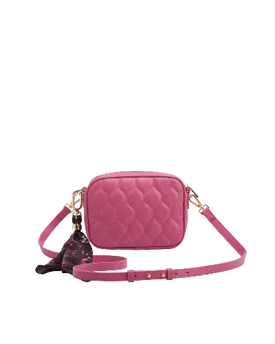 Fable England Women's Alice Quilted Camera Bag In Rose Pink