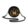 Fable England Women's Black Embroidered Circle Bag In Black