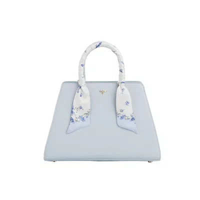 Fable England Women's Blue Structured Tote Bag Medium