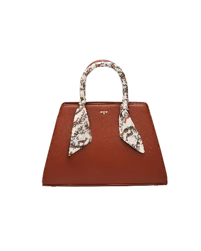 Fable England Women's Brown Grace Structured Tote In Tan