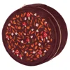 Fable England Women's Brown / Red Mushroom Embroidered Velvet Jewellery Box
