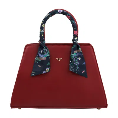 Fable England Women's Burgundy Structured Tote In Red