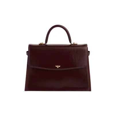 Fable England Women's Cherry Red Structured Tote Medium