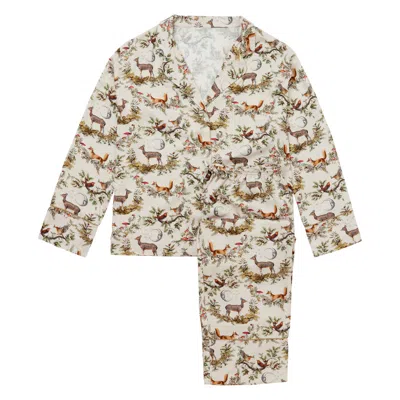 Fable England Women's A Night's Tale Woodland Pyjamas In Gray