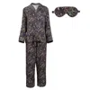 Fable England Women's  Wolf Garden Pyjamas & Sleep Mask Set
