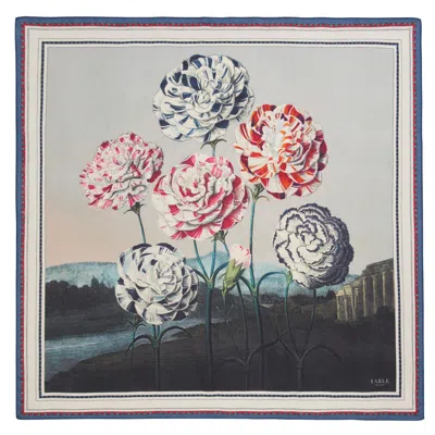 Fable England Women's  X Natural History Museum Carnations Large Square Scarf