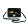 Fable England Women's Fawn Embroidered Green Crossbody Bag In Green