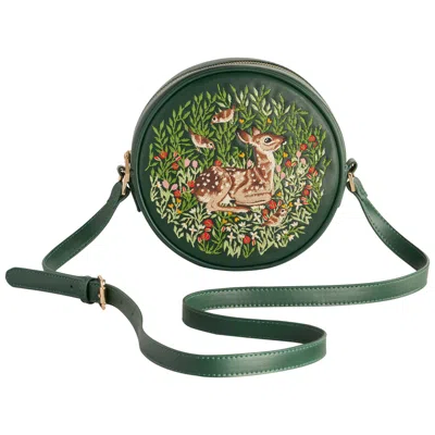 Fable England Women's Green Chloe Giordano Fawn Circle Bag