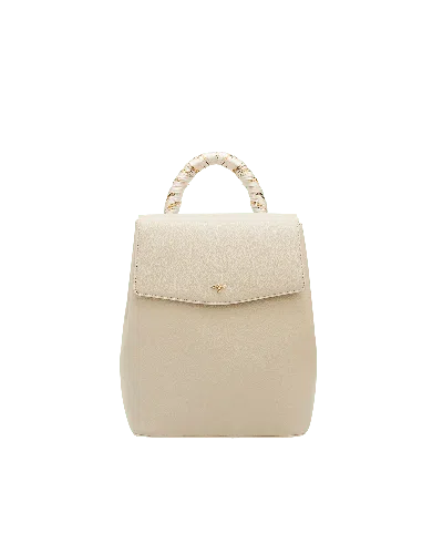 Fable England Women's Neutrals Laura Small Backpack In Stone In Black