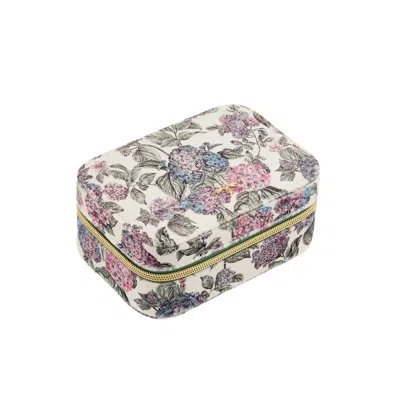 Fable England Women's Neutrals / Pink / Purple Hydrangea Large Jewellery Box