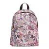 Fable England Women's Pink / Purple  Deco Blooms Large Blackberry Backpack