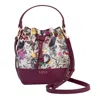 Fable England Women's Pink / Purple  X Natural History Museum Floral Engravings Bucket Bag - Plum