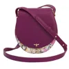 Fable England Women's Pink / Purple  X Natural History Museum Floral Engravings Saddle Bag - Plum