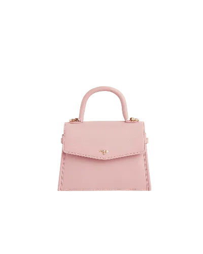 Fable England Women's Pink Structured Tote Bag Small