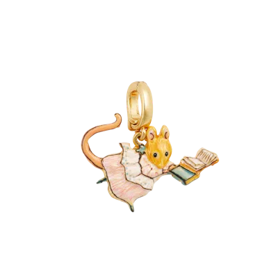 Fable England X Peter Rabbit Appley Dapply Book Charm In Gold