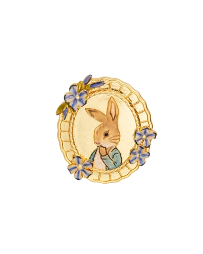 Fable England X Peter Rabbit Cameo Brooch In Gold