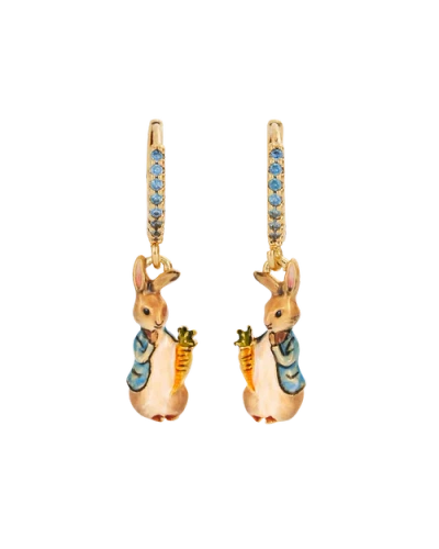 Fable England X Peter Rabbit Carrot Charm Huggie Earrings In Gold