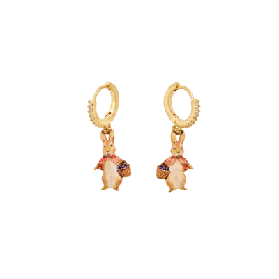 Fable England X Peter Rabbit Cotton-tail Earrings In Gold