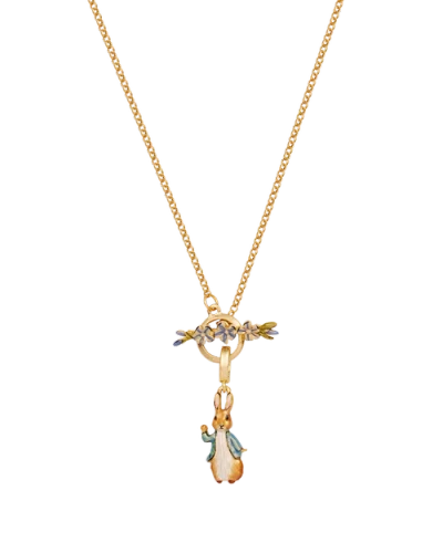 Fable England X Peter Rabbit Forget Me Not Toggle Necklace In Purple