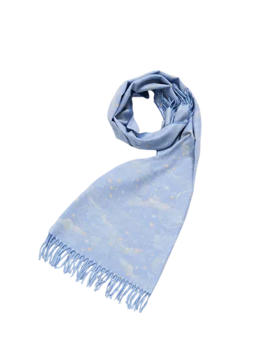 Fable England Zodiac Long Fringed Scarf In Multi