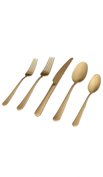 Fable Flatware Set In Matte Gold