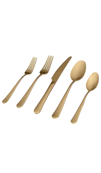 Fable Flatware Set In 哑光金