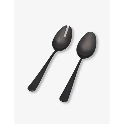Fable Matte Black Matte Stainless-steel Serving Spoons