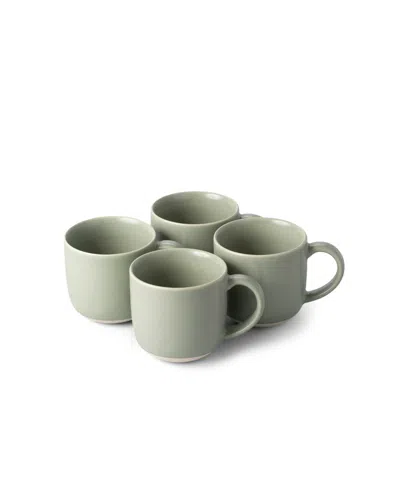 Fable Mugs, Set Of 4 In Beachgrass Green