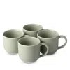 Fable Mugs, Set Of 4 In Beachgrass Green